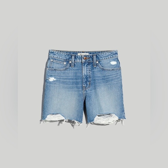 MadeWell Relaxed Mid-Length Denim Shorts NJ055 - Picture 5 of 7